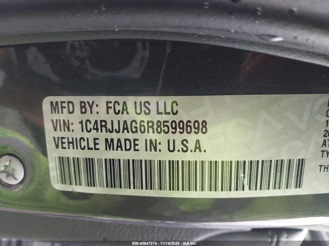 1C4RJJAG6R8599698 Jeep Grand Cherokee L Laredo X 4x2