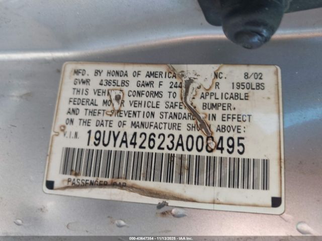 2003 ACURA CL 19UYA42623A008495 Photo 8