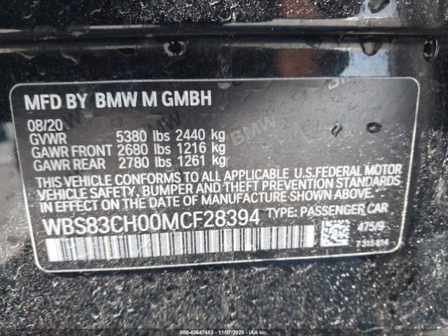 2021 BMW M5 WBS83CH00MCF28394 Photo 8