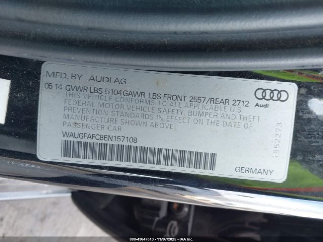 2014 AUDI A6 WAUGFAFC8EN157108 Photo 8