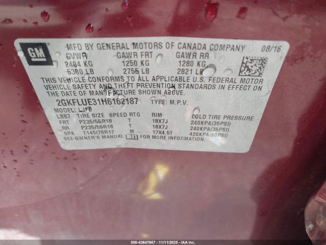 2017 GMC TERRAIN 2GKFLUE31H6162187 Photo 8