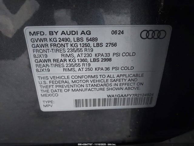 2024 AUDI Q5 WA1GAAFY7R2124924 Photo 8