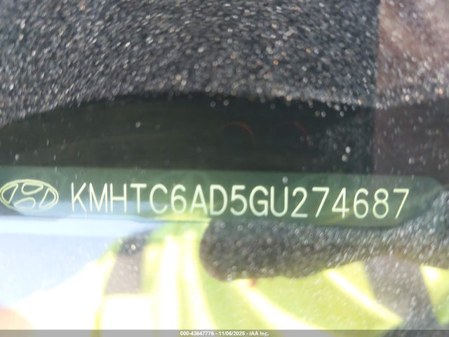 Продажа на аукционе авто 2016 Hyundai Veloster, vin: KMHTC6AD5GU274687, номер лота: 43647776