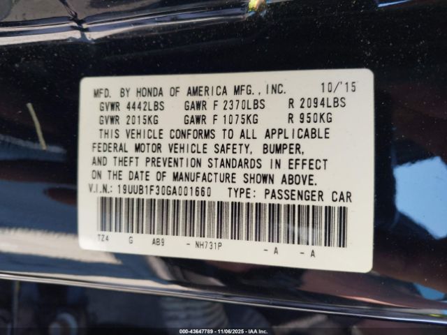 2016 ACURA TLX 19UUB1F30GA001660 Photo 8