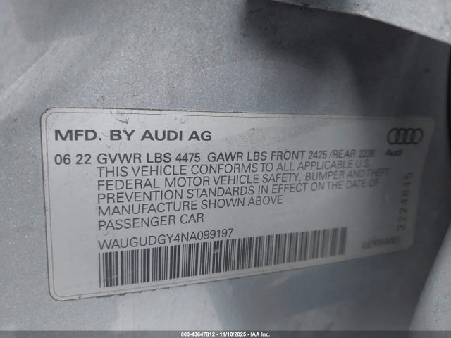 2022 AUDI A3 WAUGUDGY4NA099197 Photo 8