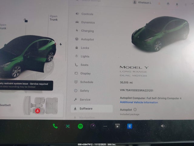 2024 TESLA MODEL Y 7SAYGDEE9RA221251 Photo 6