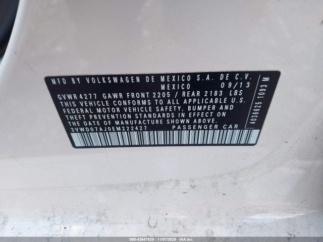 3VWD07AJ0EM222427 Volkswagen Jetta 1.8t Se