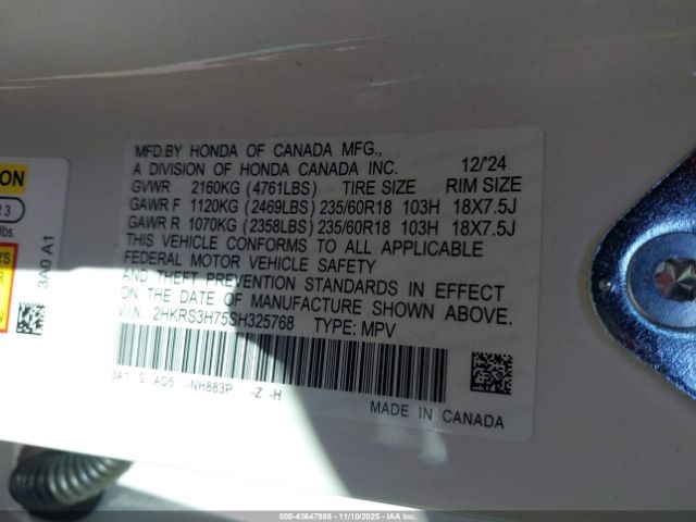 2025 HONDA CR-V 2HKRS3H75SH325768 Photo 8