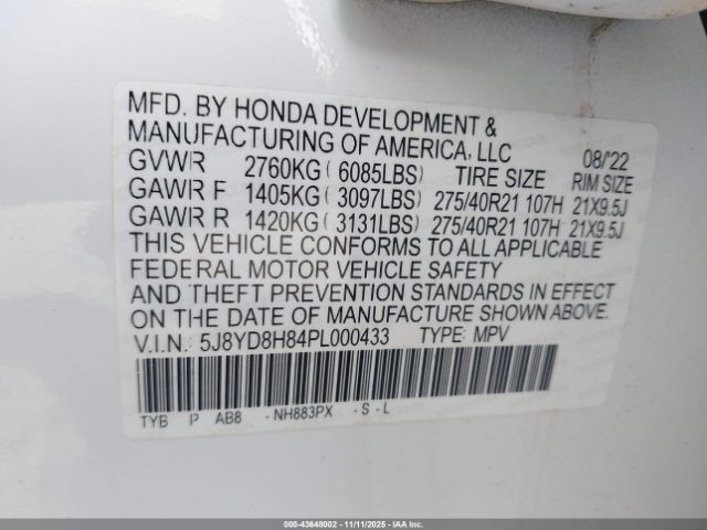 2023 ACURA MDX 5J8YD8H84PL000433 Photo 8