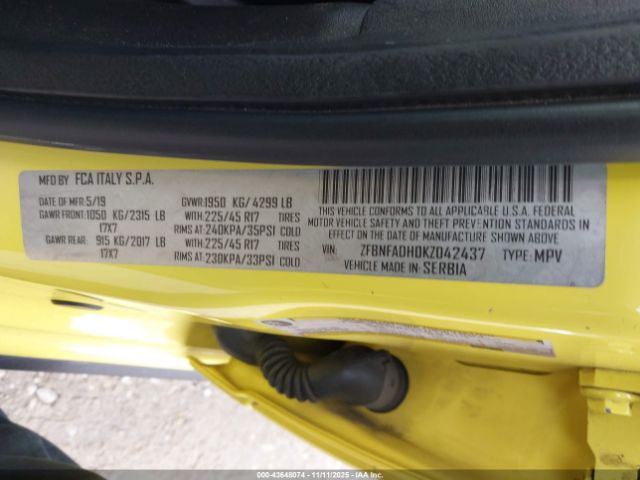 2019 FIAT 500L ZFBNFADH0KZ042437 Photo 8