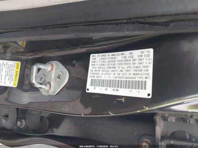 2010 ACURA RDX 5J8TB2H51AA004400 Photo 8