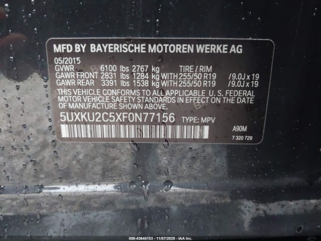 2015 BMW X6 5UXKU2C5XF0N77156 Photo 8