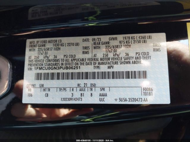 2023 FORD ESCAPE 1FMCU0GN3PUB06251 Photo 8