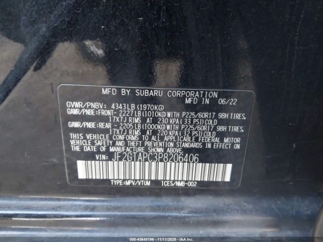 2023 SUBARU CROSSTREK JF2GTAPC3P8206406 Photo 8