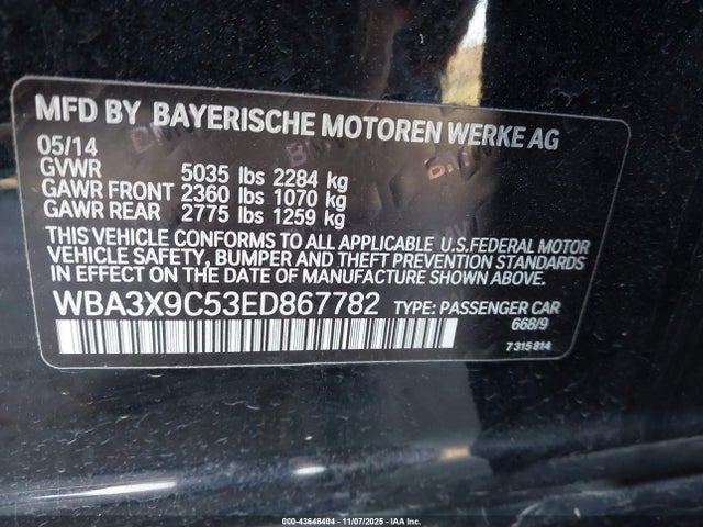 Aukcja sprzedaży 2014 Bmw 335i Gran Turismo Xdrive, vin: WBA3X9C53ED867782, numer aukcji: 43648404