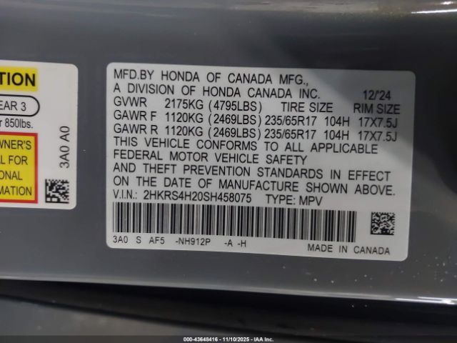 2025 HONDA CR-V 2HKRS4H20SH458075 Photo 8