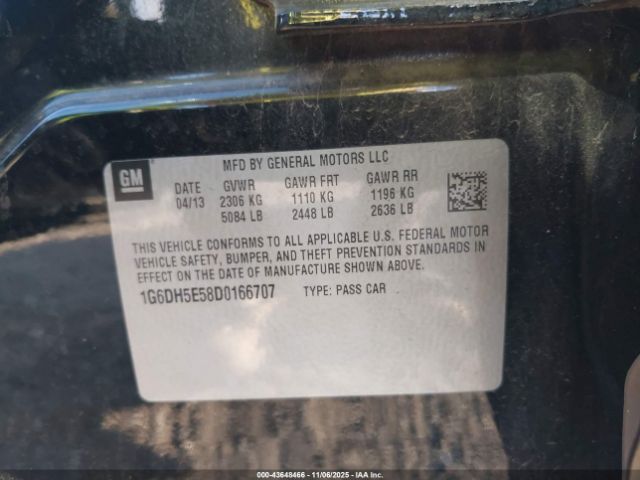 2013 CADILLAC CTS 1G6DH5E58D0166707 Photo 8