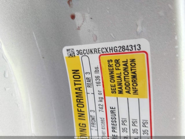 2017 CHEVROLET SILVERADO 1500 3GCUKRECXHG284313 Photo 8