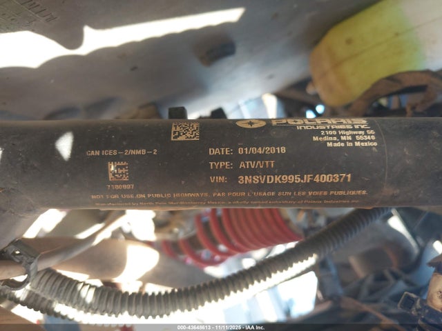 3NSVDK995JF400371 Polaris Rzr Xp 1000 Eps