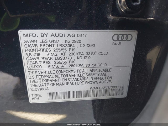 2018 AUDI Q7 WA1LHAF71JD003638 Photo 8