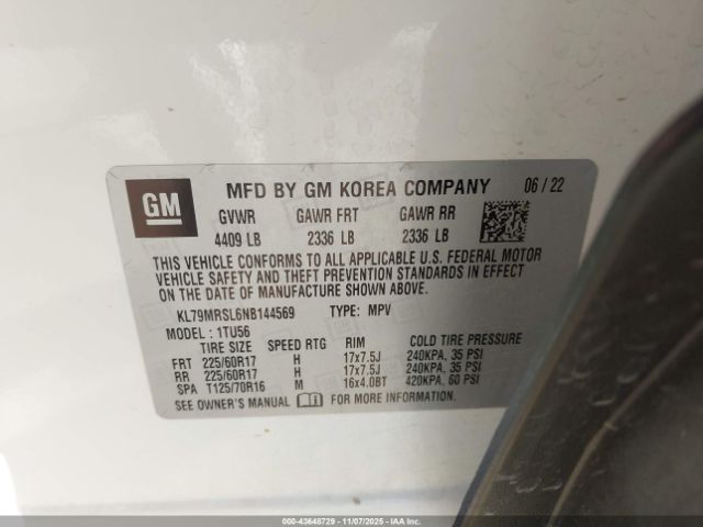 2022 CHEVROLET TRAILBLAZER KL79MRSL6NB144569 Photo 8