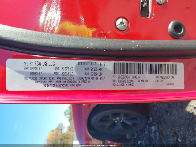 2015 DODGE CHALLENGER 2C3CDZAG4FH804814 Photo 8