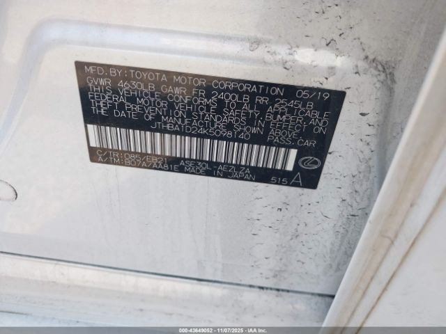 2019 LEXUS IS 300 JTHBA1D24K5098140 Photo 8