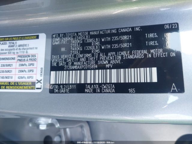 2023 LEXUS RX 350 2T2BAMBAXPC015894 Photo 8