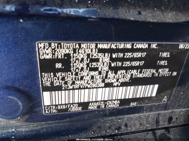 2023 TOYOTA RAV4 2T3W1RFV7PW280388 Photo 8