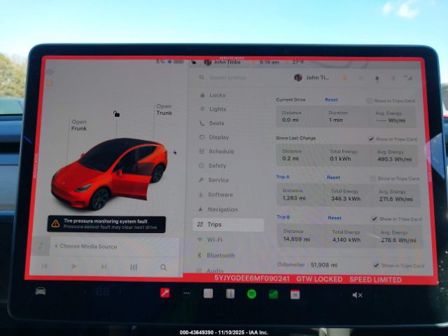 2021 TESLA MODEL Y 5YJYGDEE6MF090241 Photo 6