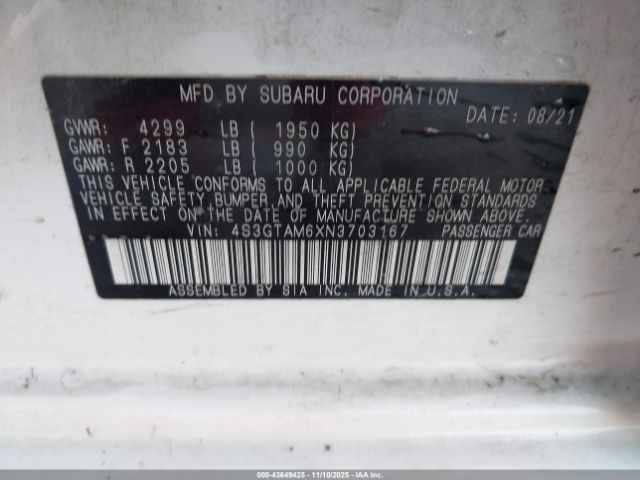 2022 SUBARU IMPREZA 4S3GTAM6XN3703167 Photo 8