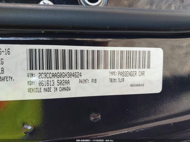 2016 CHRYSLER 300 2C3CCAAG0GH304624 Photo 8