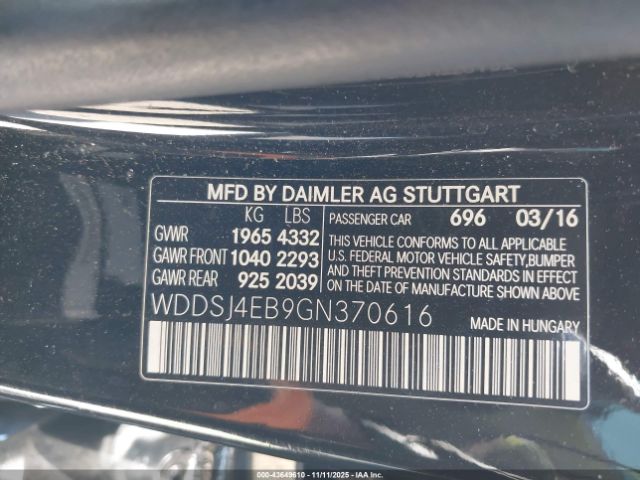 2016 MERCEDES-BENZ CLA 250 WDDSJ4EB9GN370616 Photo 8