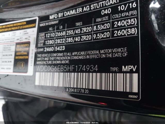 2017 MERCEDES-BENZ AMG GLC 43 WDC0G6EB5HF174934 Photo 8