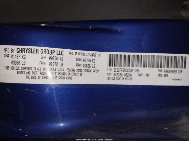 2012 FIAT 500 3C3CFFBR5CT321764 Photo 8