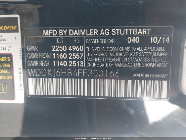 2015 MERCEDES-BENZ E 400 WDDKJ6HB6FF300166 Photo 8