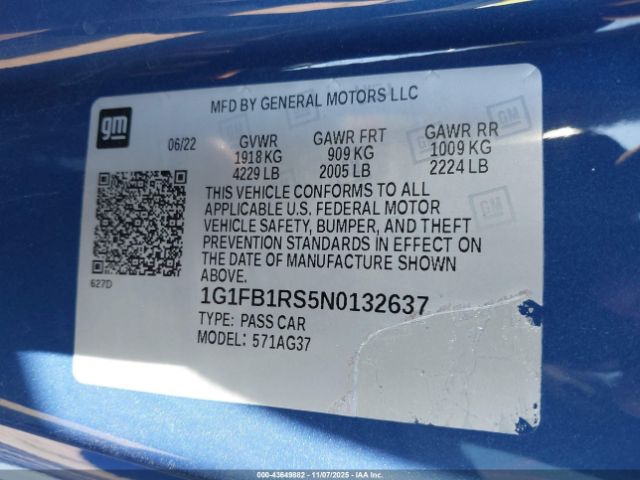 2022 CHEVROLET CAMARO 1G1FB1RS5N0132637 Photo 8