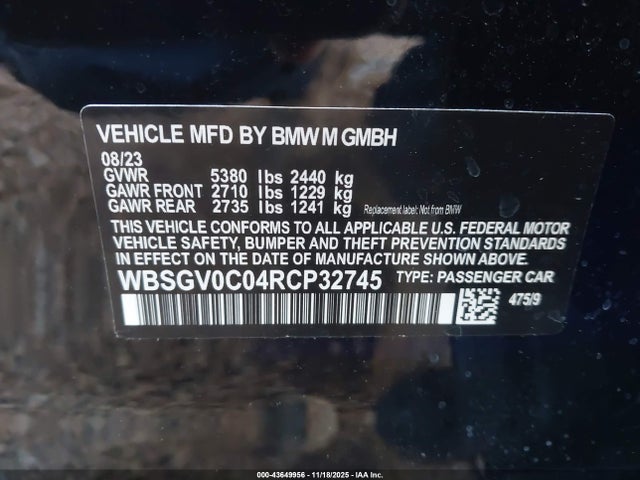 WBSGV0C04RCP32745 BMW M8 Gran Coupe Competition