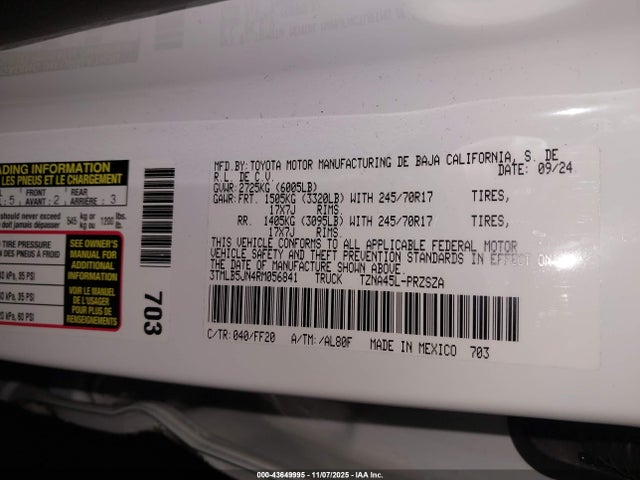 Toyota Tacoma Sr5 2024 3TMLB5JN4RM056841 Image 9
