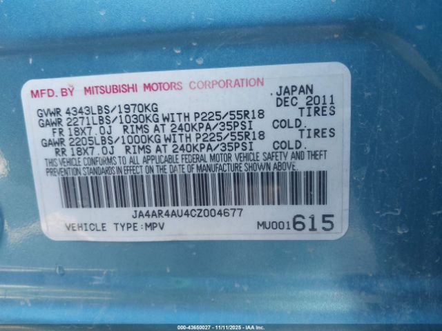 2012 MITSUBISHI OUTLANDER SPORT JA4AR4AU4CZ004677 Photo 8