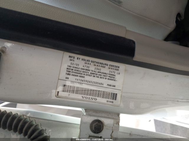 2005 VOLVO V70 YV1SW592652505684 Photo 8