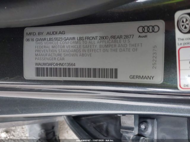 2017 AUDI A7 WAUW3AFC4HN013564 Photo 8