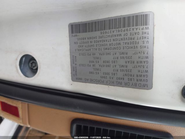 2006 PORSCHE CAYENNE WP1AA29P06LA27606 Photo 8