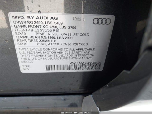 2023 AUDI Q5 WA1EAAFY9P2050233 Photo 8