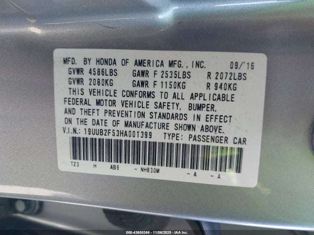 Acura Tlx Technology Package 2017 19UUB2F53HA001399 Image 9
