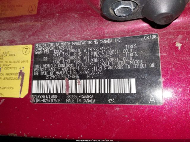 2009 LEXUS RX 350 2T2HK31U79C124846 Photo 8