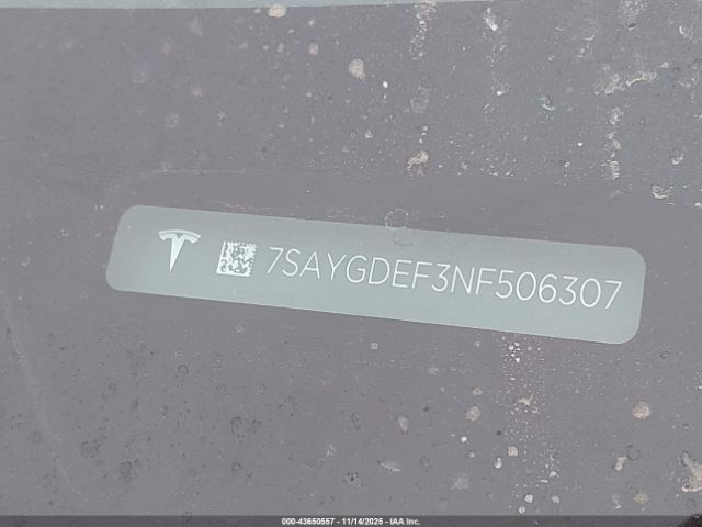 2022 TESLA MODEL Y 7SAYGDEF3NF506307 Photo 8