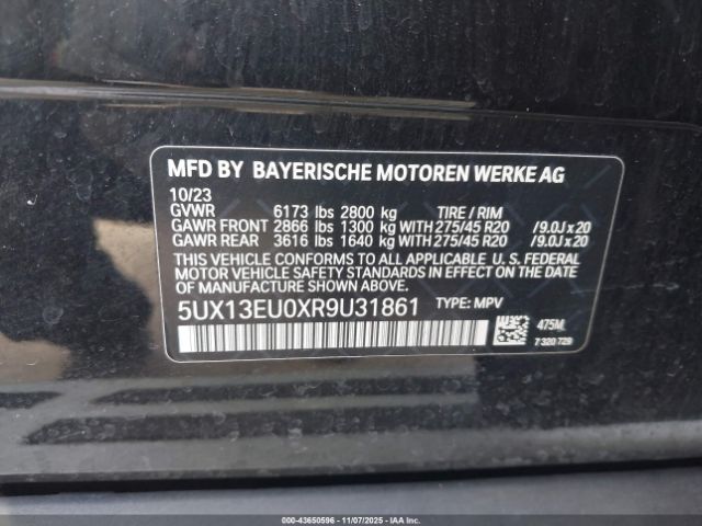 2024 BMW X5 5UX13EU0XR9U31861 Photo 8