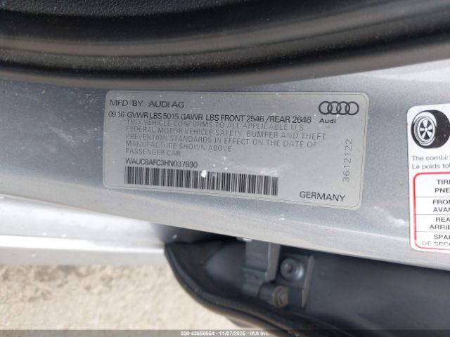 2017 AUDI A6 WAUC8AFC3HN037830 Photo 8