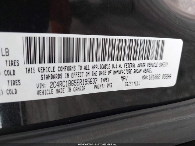 Продажа на аукционе авто 2014 Chrysler Town & Country Touring, vin: 2C4RC1BG5ER195637, номер лота: 43650707